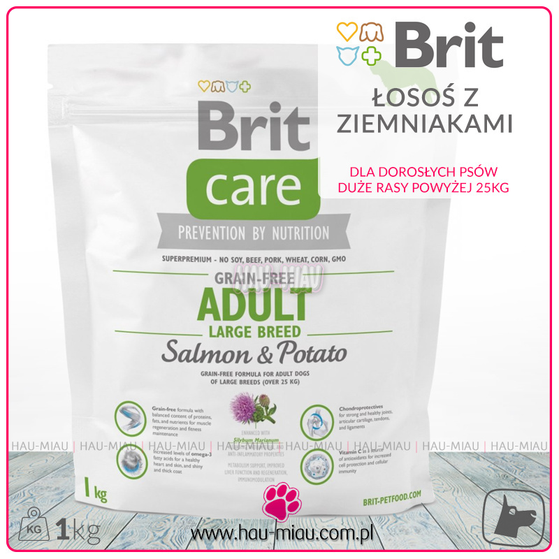 Brit Care - Grain Free Adult LARGE Breed - ŁOSOŚ & ZIEMNIAKI - 1 KG Brit Care - Grain Free Adult LARGE Breed - ŁOSOŚ & ZIEMNIAKI - 1 KG
