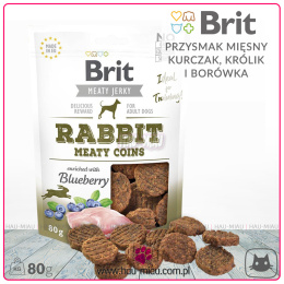 Brit - Rabbit Meaty Coins - Przysmak - Mięsny przysmak - KURCZAK, KRÓLIK I BORÓWKI - 80g