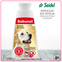 Dr Seidel - Sabunol - emulsja do mycia na pchły i kleszcze - 150 ml