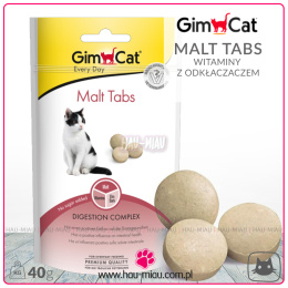GimCat - Mleczne pastylki dla kotów - WITAMONOWO ODKŁACZAJĄCA - 40g