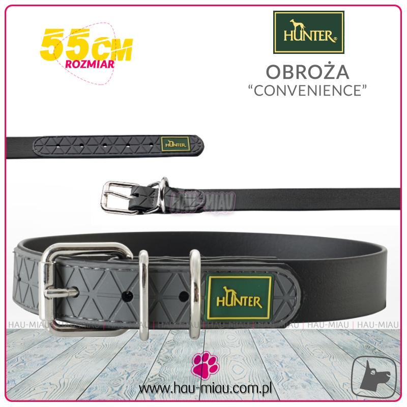 Hunter - Obroża Convenience 55 - Czarna Hunter - Obroża Convenience 55 - Czarna