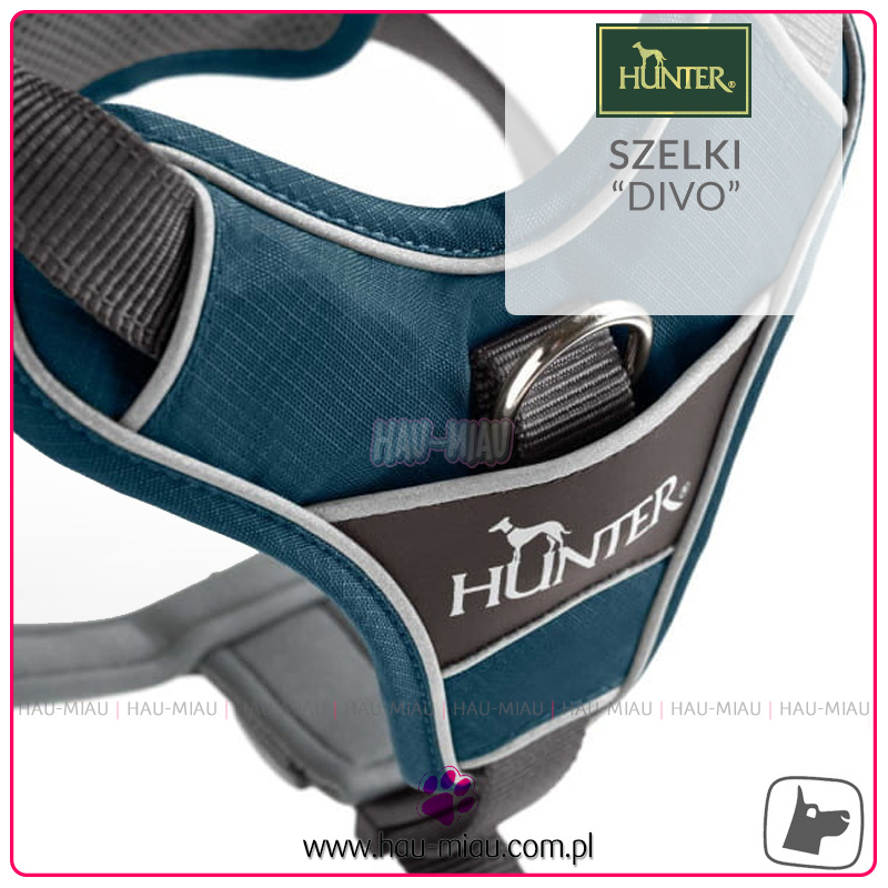 Hunter - Szelki DIVO - Morski-Szare - rozmiar L Hunter - Szelki DIVO - Morski-Szare - rozmiar L