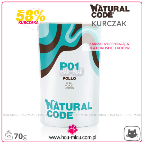 Natural Code - P01 - Filet z KURCZAKA - 70g Natural Code - P01 - Filet z KURCZAKA - 70g