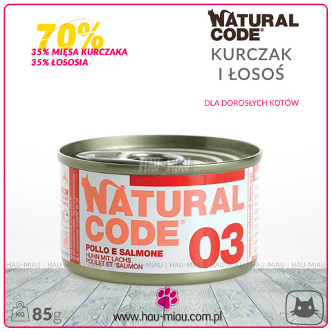 Natural Code - 03 - KURCZAK I ŁOSOŚ - 85g Natural Code - 03 - KURCZAK I ŁOSOŚ - 85g