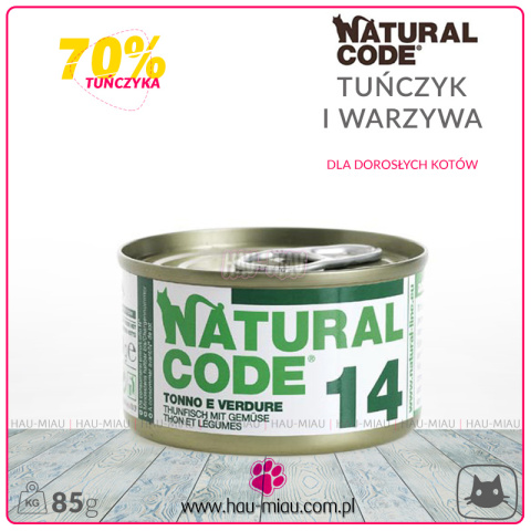 Natural Code - 14 - TUŃCZYK I WARZYWA - 85g Natural Code - 14 - TUŃCZYK I WARZYWA - 85g
