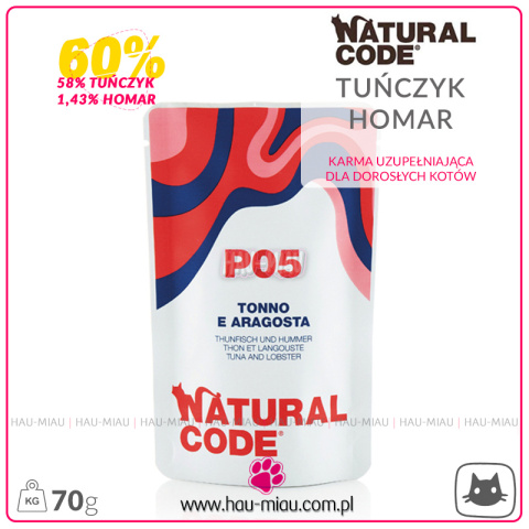 Natural Code - P05 - TUŃCZYK I HOMAR - 70g Natural Code - P05 - TUŃCZYK I HOMAR - 70g