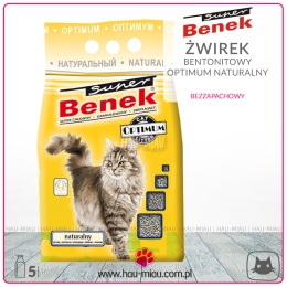 Super Benek - Optimum Naturalny - Żwirek bentonitowy - 5 L
