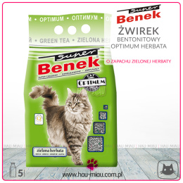 Super Benek - Optimum Zielona herbata - Żwirek bentonitowy - 5 L
