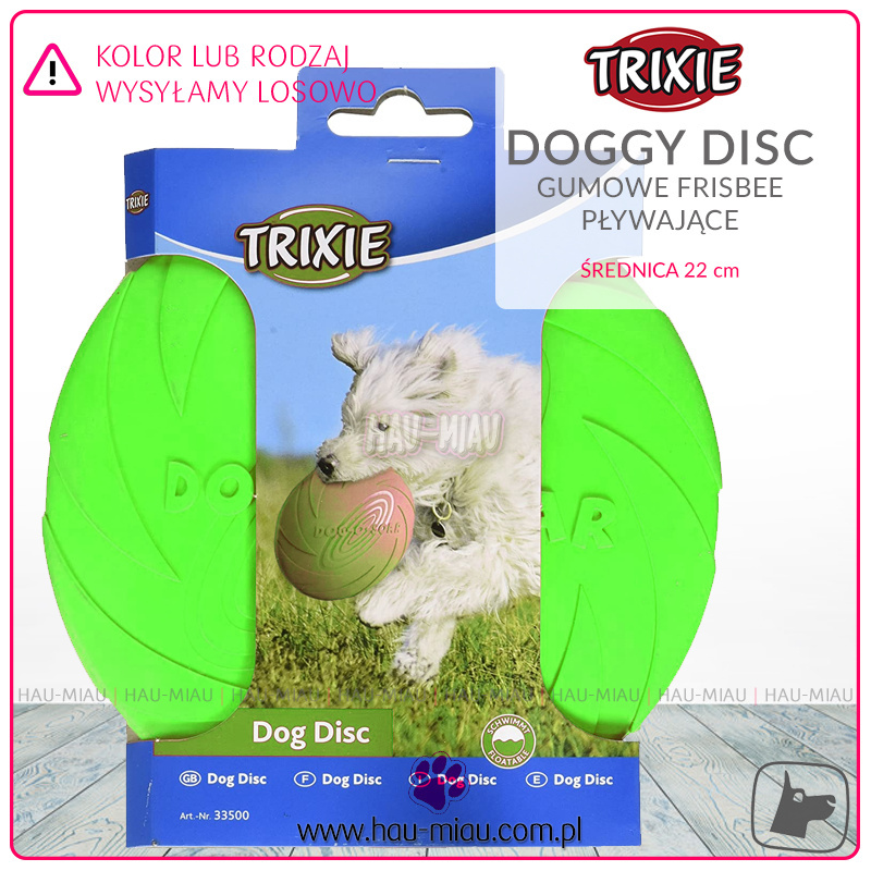 Trixie - Doggy Disc - Frisbee / Dysk z Frisbee z naturalnego kauczuku - 22 cm - TOY Trixie - Doggy Disc - Frisbee / Dysk z Frisbee z naturalnego kauczuku - 22 cm - TOY