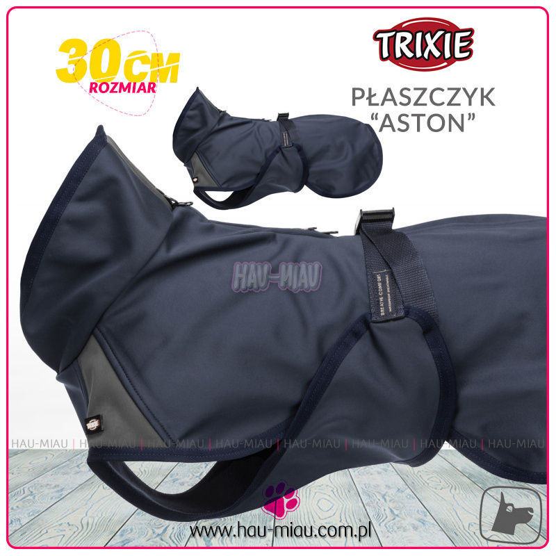 Trixie - Płaszczyk Aston - NIEBIESKI - XS - 30 cm