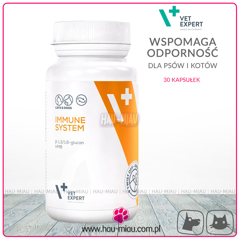 Vet Expert - Immune system - Preparat wzmacniający układ odpornościowy dla psów i kotów- 30 kapsułek Vet Expert - Immune system - Preparat wzmacniający układ odpornościowy dla psów i kotów- 30 kapsułek