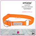 AmiPlay - Obroża półzaciskowa - SAMBA - POMARAŃCZOWA - M - 25-40 cm