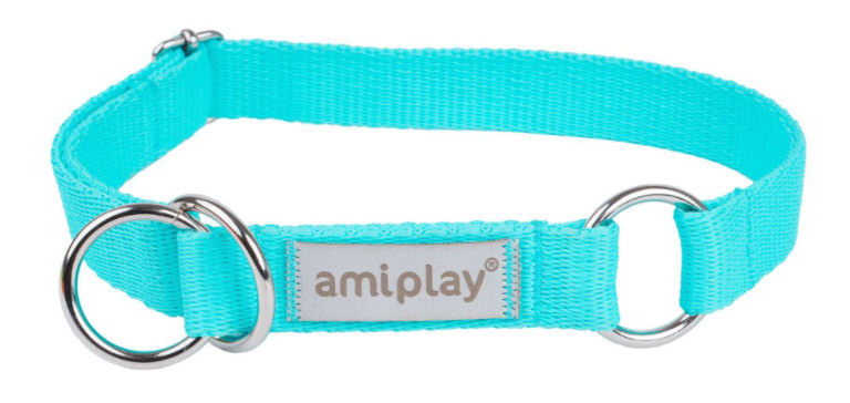 AmiPlay - Obroża półzaciskowa - SAMBA - TURKUS - L - 35-50 cm AmiPlay - Obroża półzaciskowa - SAMBA - TURKUS - L - 35-50 cm