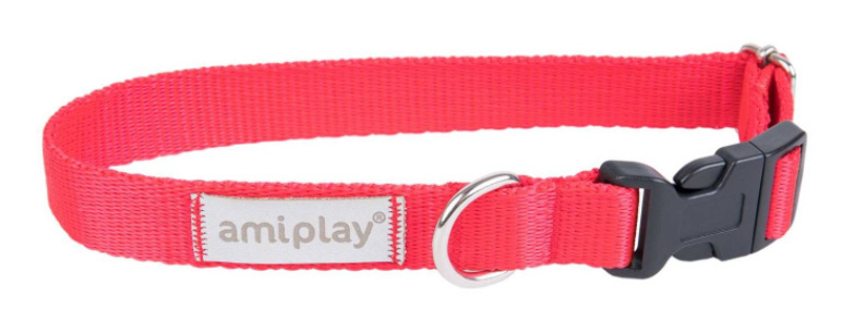 AmiPlay - Obroża regulowana - SAMBA - CZERWONA - M - 25-40 cm AmiPlay - Obroża regulowana - SAMBA - CZERWONA - M - 25-40 cm