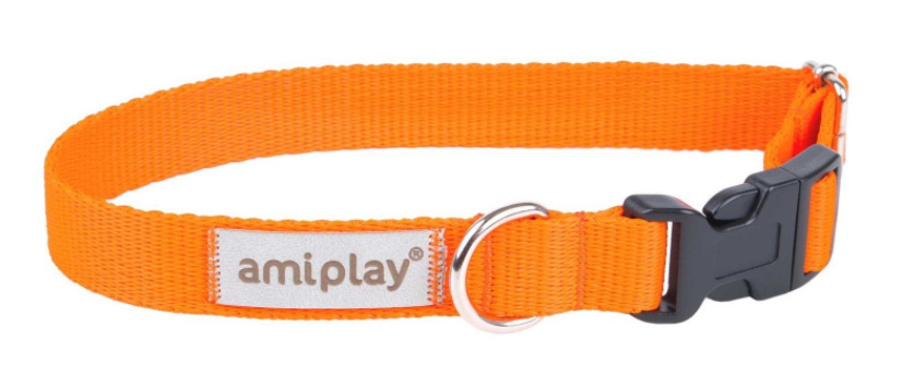 AmiPlay - Obroża regulowana - SAMBA - POMARAŃCZOWA - S - 20-35 cm AmiPlay - Obroża regulowana - SAMBA - POMARAŃCZOWA - S - 20-35 cm