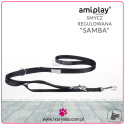 AmiPlay - Smycz regulowana 7w1 - SAMBA - CZARNA - M - 100-200 x 2cm