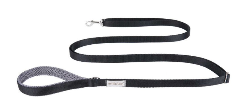 AmiPlay - Smycz regulowana Easy Fix - SAMBA - CZARNA - M - 160-300 x 2 cm AmiPlay - Smycz regulowana Easy Fix - SAMBA - CZARNA - M - 160-300 x 2 cm