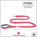 AmiPlay - Smycz regulowana Easy Fix - SAMBA - CZERWONA - M - 160-300 x 2cm