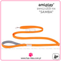 AmiPlay - Smycz regulowana Easy Fix - SAMBA - POMARAŃCZOWA - XL - 160-300 x 2,5cm