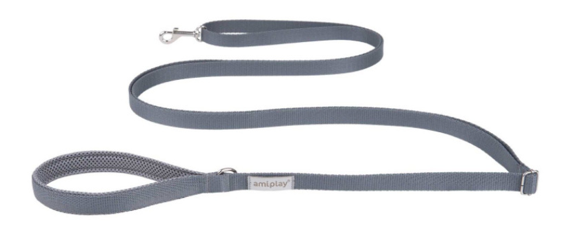 AmiPlay - Smycz regulowana Easy Fix - SAMBA - SZARA - M - 160-300 x 2cm AmiPlay - Smycz regulowana Easy Fix - SAMBA - SZARA - M - 160-300 x 2cm