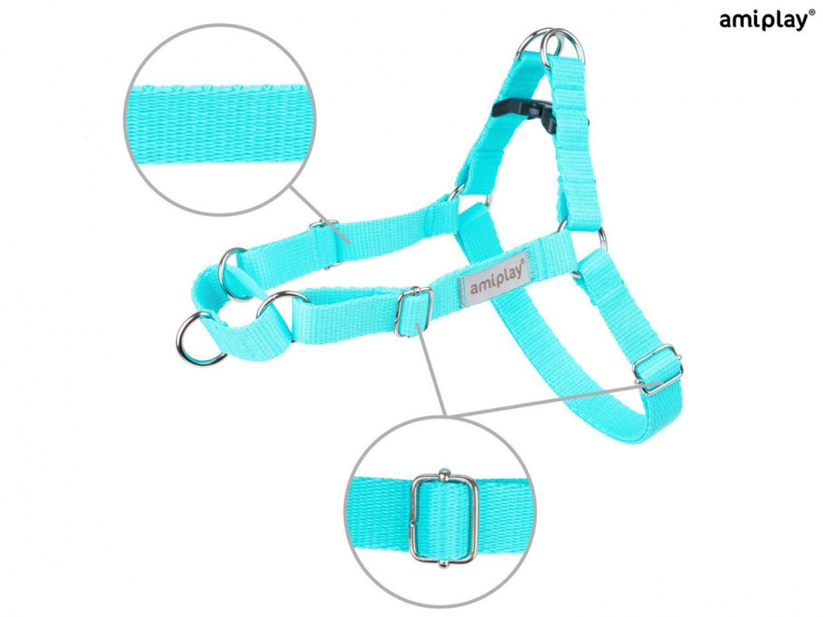 AmiPlay - Szelki treningowe Easy Go - SAMBA - TURKUS - XL AmiPlay - Szelki treningowe Easy Go - SAMBA - TURKUS - XL