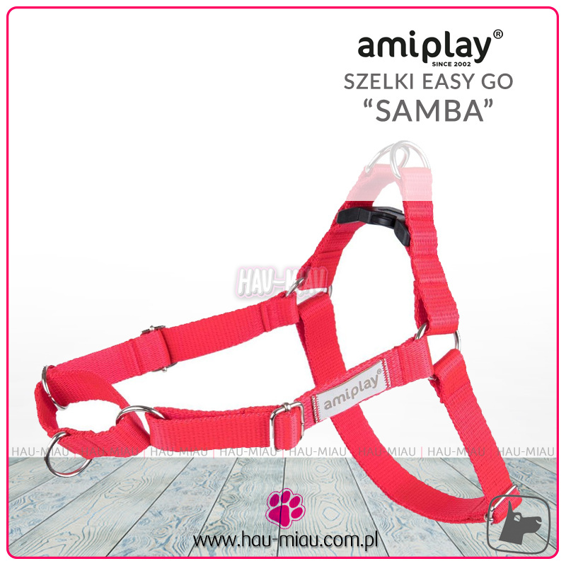 AmiPlay - Szelki treningowe Easy Go - SAMBA - CZERWONE - L AmiPlay - Szelki treningowe Easy Go - SAMBA - CZERWONE - L
