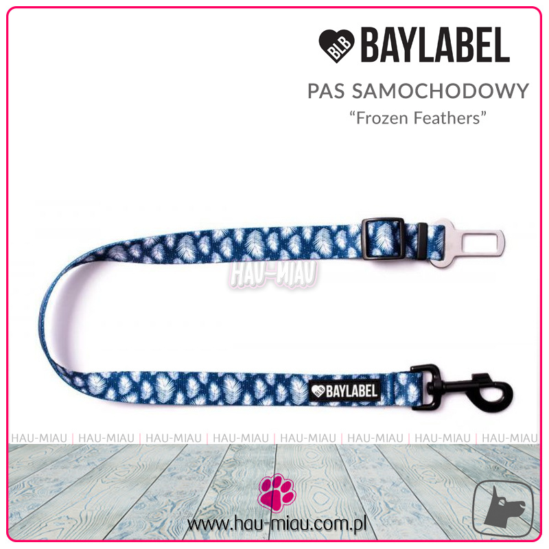 Baylabel - Pas do samochodu dla psa - Frozen Feathers - 2 cm Baylabel - Pas do samochodu dla psa - Frozen Feathers - 2 cm