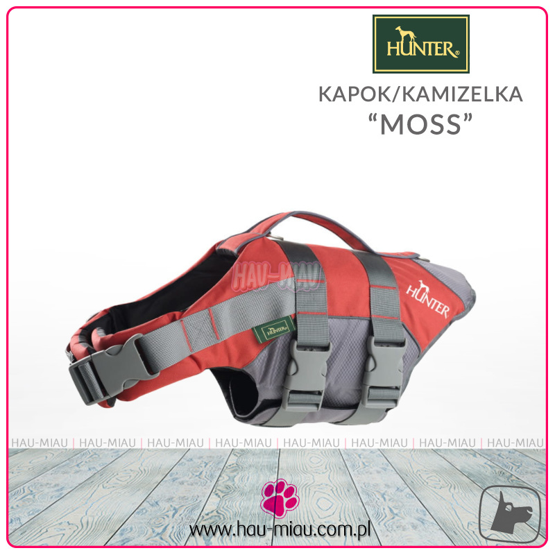 Hunter - Kapok Kamizelka do pływania MOSS - Czerwono-Szara - rozmiar L Hunter - Kapok Kamizelka do pływania MOSS - Czerwono-Szara - rozmiar L