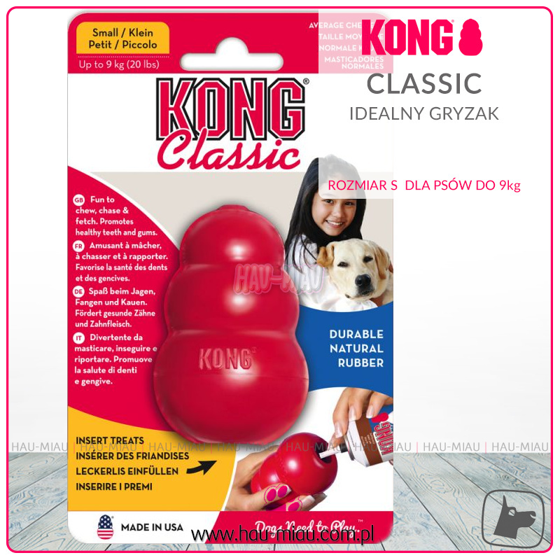Kong - Classic Small - dla psów do 9kg - TOY Kong - Classic Small - dla psów do 9kg - TOY