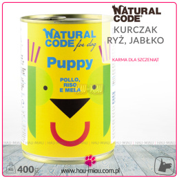 Natural Code - 01 - Puppy - KURCZAK, RYŻ i JABŁKO - 400g