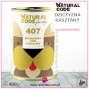 Natural Code - 407 - DZICZYZNA I KASZTANY - 400g