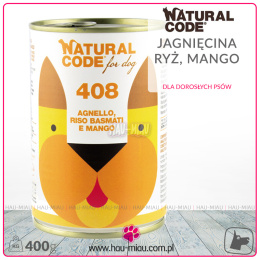 Natural Code - 408 - JAGNIĘCINA, RYŻ i MANGO - 400g