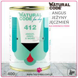 Natural Code - 412 - WOŁOWINA ANGUS, JEŻYNY i JĘCZMIEŃ - 400g
