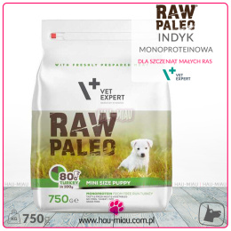 Raw Paleo - Puppy Mini - Monoproteinowa - INDYK - 750g - dla Szczeniąt